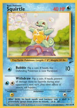 Pokémon Single Card: Base Set 2 English 093 Squirtle