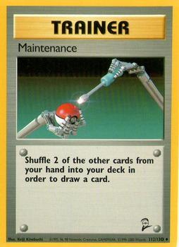 Pokémon Single Card: Base Set 2 English 112 Maintenance