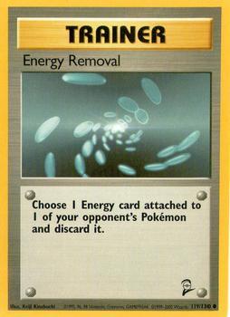 Pokémon Single Card: Base Set 2 English 119 Energy Removal