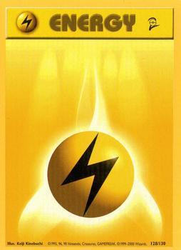 Pokémon Single Card: Base Set 2 English 128 Lightning Energy