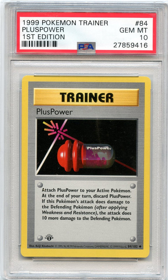 Pokémon PSA Card: PlusPower - Base Set 1st Edition PSA Gem Mint 27859416