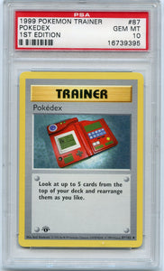 Pokémon PSA Card: Pokédex - Base Set 1st Edition PSA Gem Mint 16739395