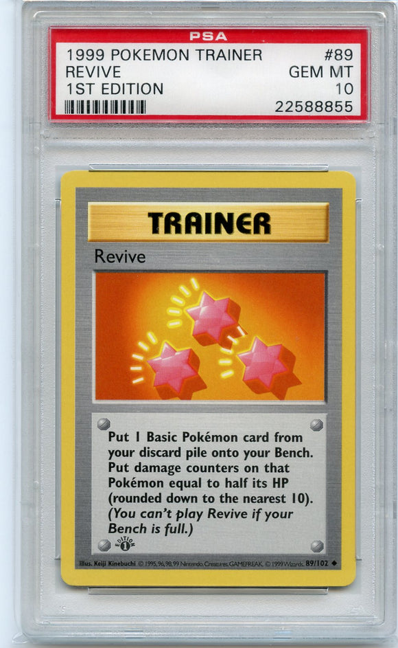 Pokémon PSA Card: Revive - Base Set 1st Edition PSA Gem Mint 22588855
