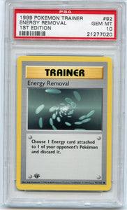 Pokémon PSA Card: Gust of Wind - Base Set 1st Edition PSA Gem Mint 21277020