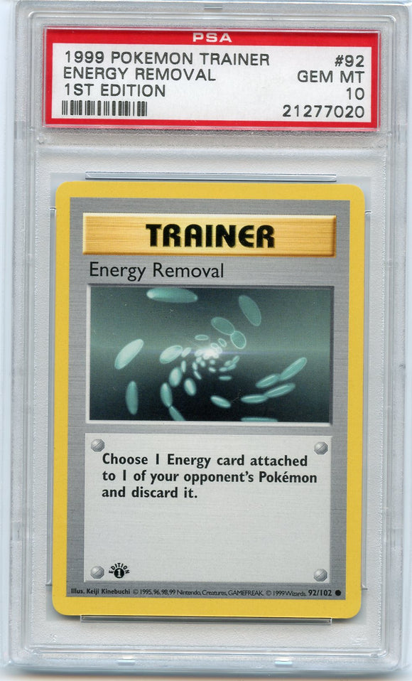 Pokémon PSA Card: Gust of Wind - Base Set 1st Edition PSA Gem Mint 21277020