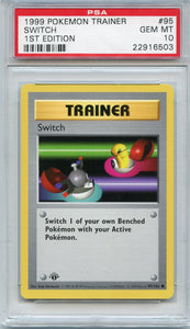 Pokémon PSA Card: Switch - Base Set 1st Edition PSA Gem Mint 22916503
