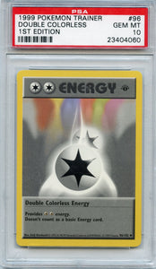Pokémon PSA Card: Double Colorless Energy - Base Set 1st Edition PSA Gem Mint 23404060