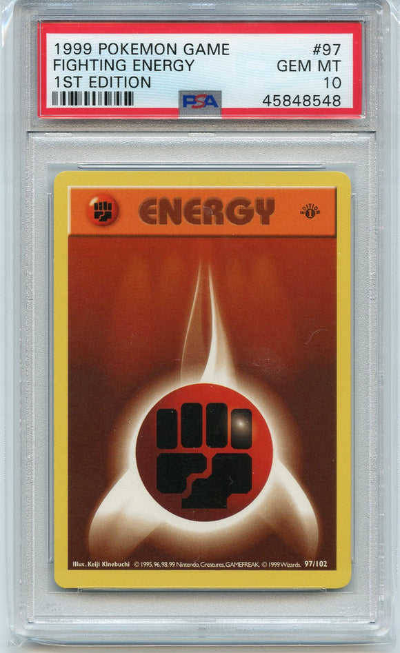Pokémon PSA Card: Fighting Energy - Base Set 1st Edition PSA Gem Mint 45848548