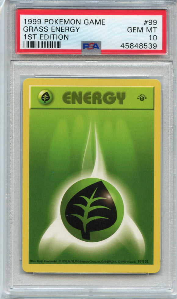 Pokémon PSA Card: Grass Energy - Base Set 1st Edition PSA Gem Mint 45848539