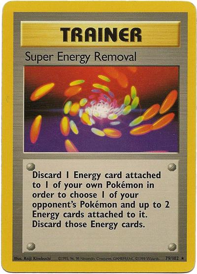 079 Super Energy Removal Base Set Unlimited Pokémon card in Excellent Condition