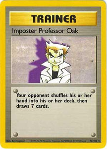 073 Imposter Professor Oak Base Set Unlimited Pokémon card in Excellent Condition