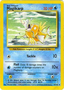 035 Magikarp Base Set Unlimited Pokémon card in Excellent Condition