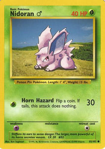 055 Nidoran Base Set Unlimited Pokémon card in Excellent Condition