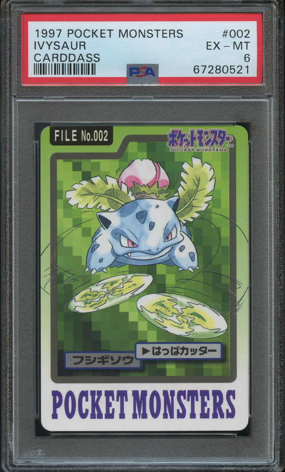 Pokémon PSA Card: 1997 Pokémon Japanese Bandai Carddass Ivysaur PSA 6 Excellent-Mint 67280521