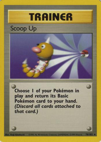 078 Scoop Up Base Set Unlimited Pokémon card in Excellent Condition