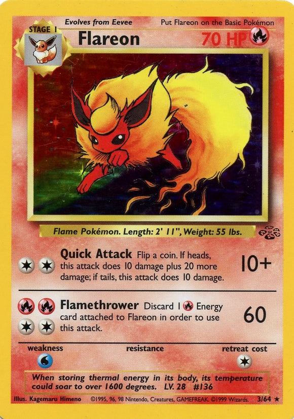 Pokémon Single Card: Jungle English 003 Flareon