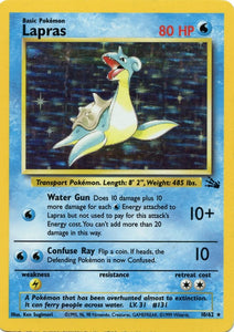 Pokémon Single Card: Fossil English 010 Lapras