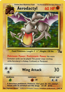 Pokémon Single Card: Fossil English 001 Aerodactyl