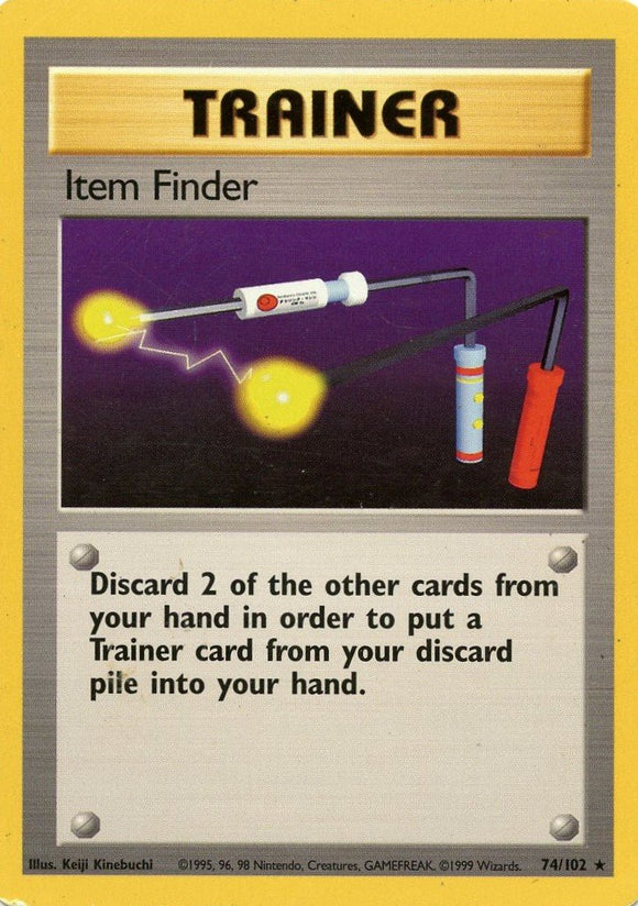 074 Item Finder Base Set Unlimited Pokémon card in Excellent Condition