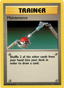 083 Maintenance Base Set Unlimited Pokémon card in Excellent Condition