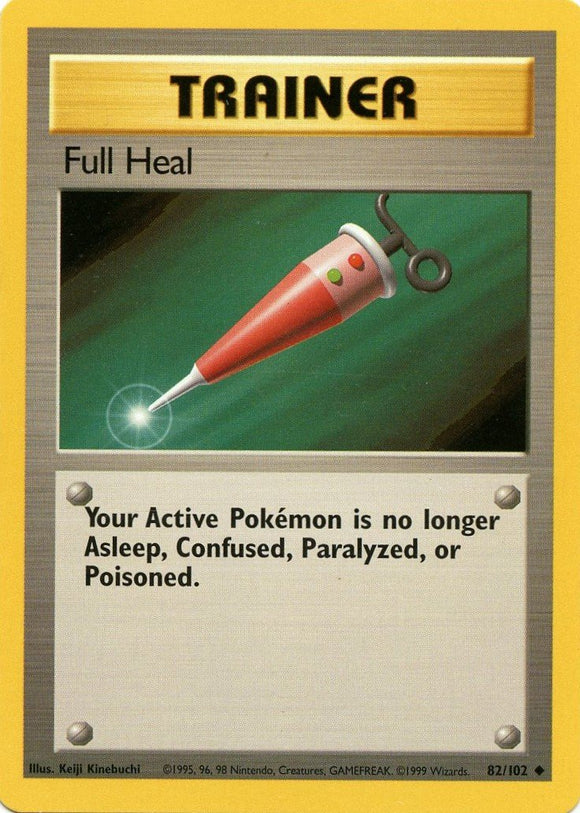 082 Full Heal Base Set Unlimited Pokémon card in Excellent Condition