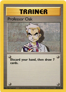 088 Professor Oak Base Set Unlimited Pokémon card in Excellent Condition