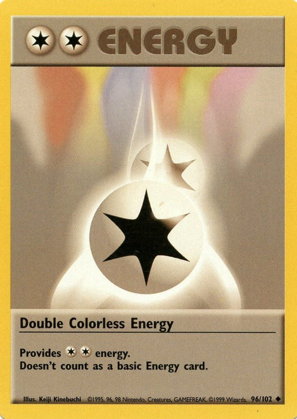 096 Double Colorless Energy Base Set Unlimited Pokémon card in Excellent Condition